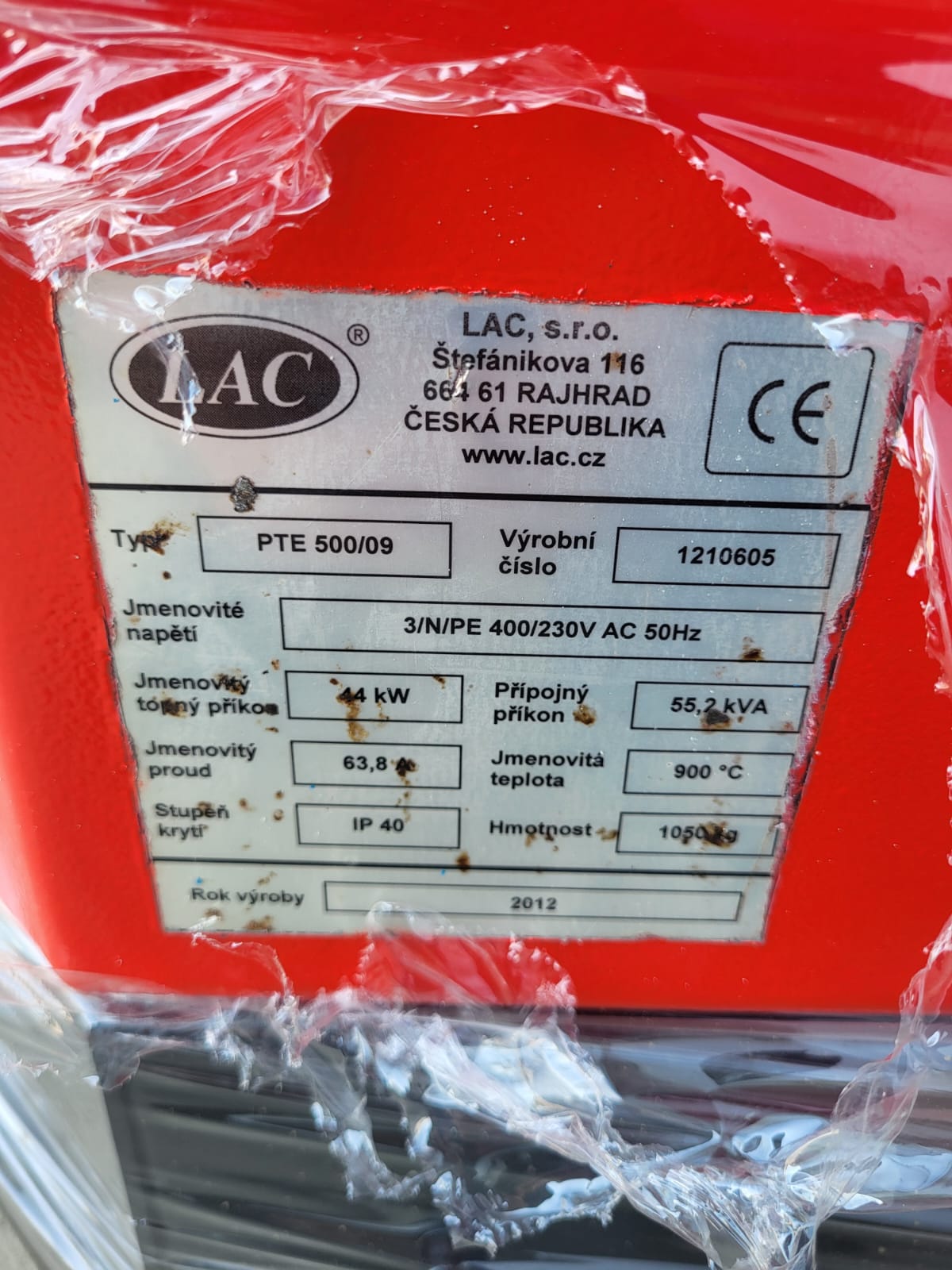 Forno de espera LAC PTE 500/09 O1837, usado Forno de espera LAC PTE 500/09 O1837, usado