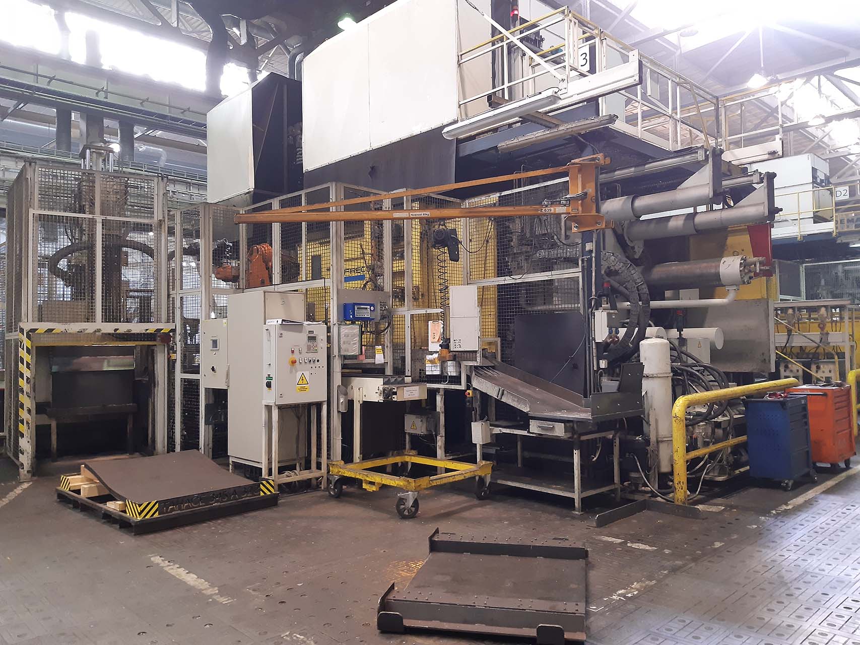 Frech GDK 1600-130 OC máquina de fundição sob pressão em câmara fria KK1637, utilizada Frech GDK 1600-130 OC máquina de fundição sob pressão em câmara fria KK1637, utilizada