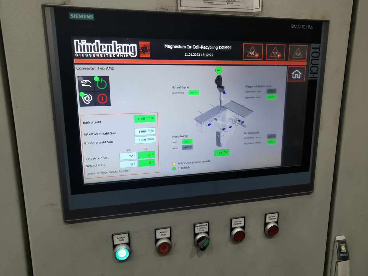 Hindenlang Magnésio In-cell-recycling O1812, utilizado